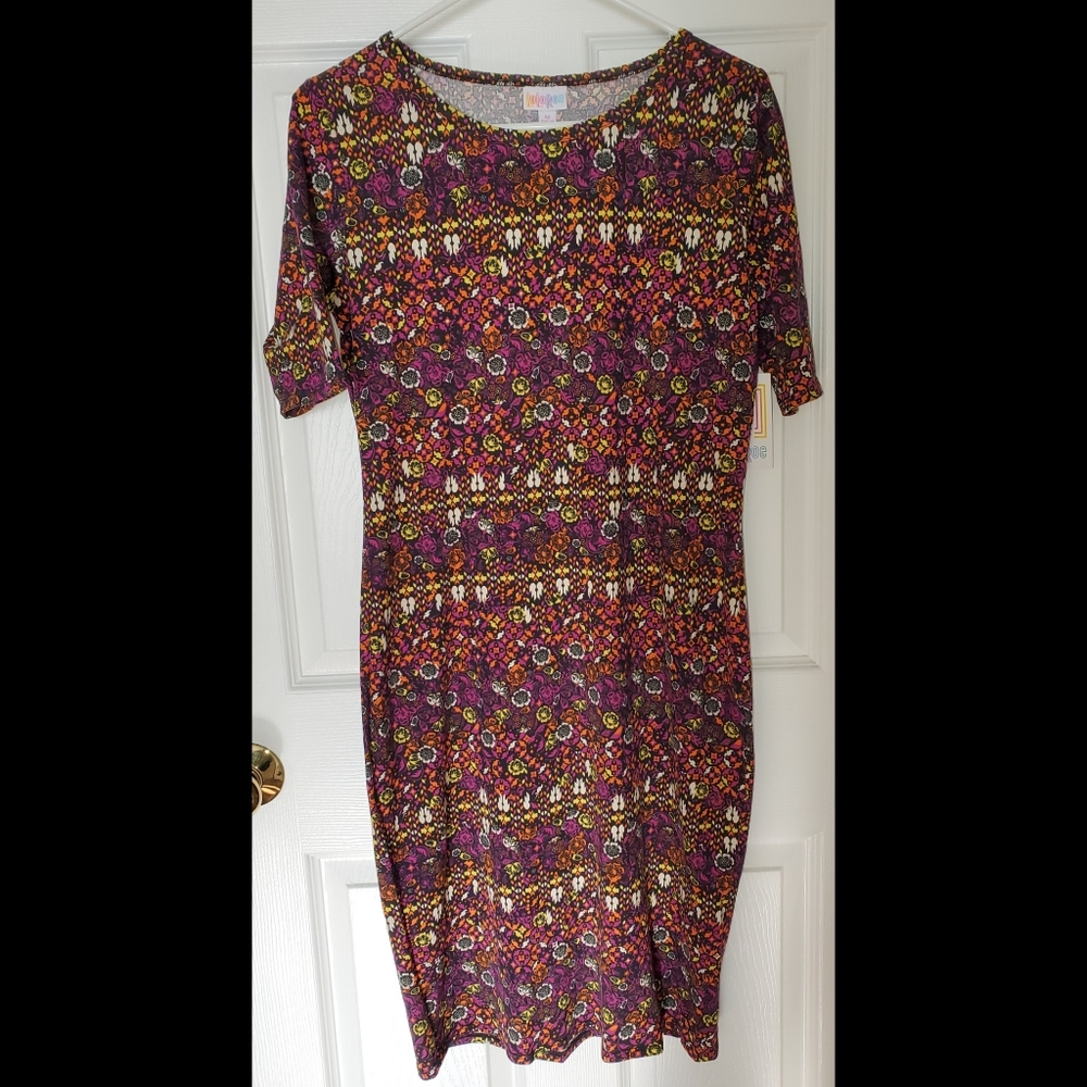 NWT- Lularoe Julia Dress- printed